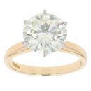 18ct Yellow And White Gold 3.51ct Brilliant Cut Diamond Solitaire Ring