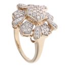 9ct Yellow Gold 0.50ct Diamond Cluster Ring