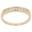 18ct Yellow Gold 0.25ct Brilliant Cut Diamond Half Eternity Ring