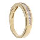 18ct Yellow Gold 0.50ct Princess Cut Diamond Half Eternity Ring