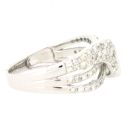 9ct White Gold 1.17ct Diamond Crossover Ring