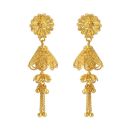22ct Yellow Gold Earrings in Filligree with Droppers