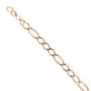 9ct Yellow Gold Figaro Bracelet 9.5"
