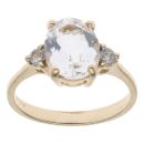 9ct Yellow Gold Cubic Zirconia Single Stone Ring