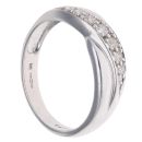 9ct White Gold 0.33ct Brilliant Cut Diamond Crossover Ring