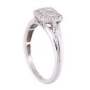 9ct White Gold 0.21ct Diamond Cluster Ring