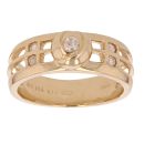 9ct Yellow Gold 0.15ct Diamond Rennie Mac Ring