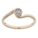 9ct Yellow Gold 0.15ct Diamond Twist Ring