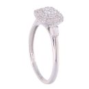9ct White Gold 0.27ct Diamond Cluster Ring