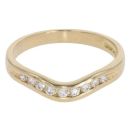 18ct Yellow Gold 0.20ct Brilliant Cut Diamond Wishbone Ring