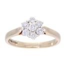 9ct Yellow Gold 0.46ct Diamond Cluster Ring