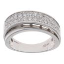18ct White Gold 1.00ct Brilliant Cut Diamond Crossover Ring