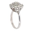 18ct White Gold 1.50ct Brilliant Cut Diamond Cluster Ring