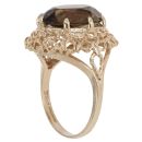 9ct Yellow Gold Smoky Quartz Solitaire Ring