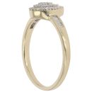 9ct Yellow Gold 0.40ct Pear Diamond Cluster Ring