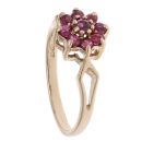 9ct Yellow Gold Ruby Cluster Ring