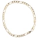 9ct Yellow Gold Figaro Bracelet 7.5"