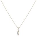 9ct Yellow Gold 0.15ct Diamond Fancy Pendant and Chain 18"