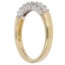 18ct Yellow Gold 0.25ct Brilliant Cut Diamond Half Eternity Ring