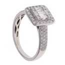 Platinum 0.75ct Diamond Cluster Ring