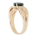 14ct Yellow Gold 0.20ct Diamond And Sapphire Solitiare Ring