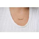 9ct Yellow Gold Personalised Script Name Necklace