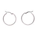 Silver Hoop Earrings by Icesia