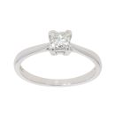 18ct White Gold 0.51ct Princess Cut Diamond Solitaire Ring