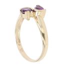 9ct Yellow Gold Amethyst Crossover Ring