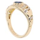 18ct Yellow Gold 0.12ct Diamond And Sapphire Ring