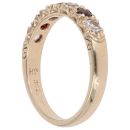 9ct Yellow Gold Cubic Zirconia and Garnet Eternity Ring