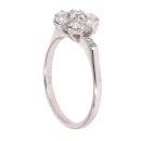 18ct White Gold 0.75ct Brilliant Cut Diamond Cluster Ring