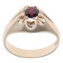 9ct Yellow Gold Garnet Signet Ring