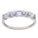 9ct White Gold Cubic Zirconia Five Stone Ring
