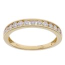 18ct Yellow Gold 0.50ct Brilliant Cut Diamond Half Eternity Ring