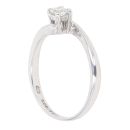 18ct White Gold 0.20ct Emerald Cut Diamond Solitaire Ring