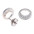 925 Sterling Silver Cubic Zirconia Circle Earrings