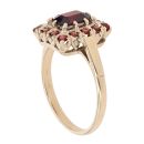 9ct Yellow Gold Garnet Cluster Ring