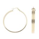 14ct Yellow Gold Greek Key Hoop Earrings