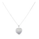 Silver Heart Locket Pendant and Chain 20" by Icesia