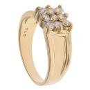 18ct Yellow Gold 0.70ct Brilliant Cut Diamond Cluster Ring