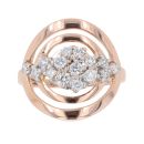 18ct Rose Gold 0.60ct Brilliant Cut Diamond Cluster Ring