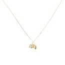 9ct Yellow Gold Double Heart Pendant And 16" Chain