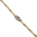 14ct Yellow And White Gold Monaco Spin Pave Lock Twist Chain 24"