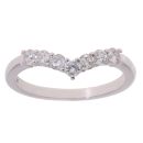 9ct White Gold 0.48cts Diamond Wishbone Ring by Anya Belle