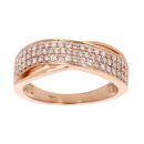 18ct Rose Gold 0.50ct Diamond Crossover Ring