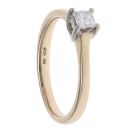 9ct Yellow Gold 0.20ct Princess Cut Diamond Solitaire Ring