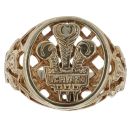 9ct Yellow Gold Welsh Feathers Signet Ring