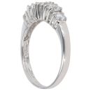 18ct White Gold Five Stone Cubic Zirconia Ring