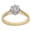 18ct Yellow Gold 0.50ct Brilliant Cut Diamond Solitaire Ring